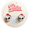 Aretes inspirados en Jack y Sally - Jack navideño